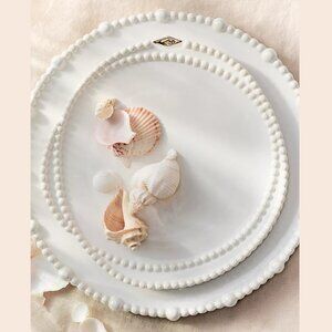 NEW Set of 4 Perla Stoneware Side Plates - Ivory by Anthropologie